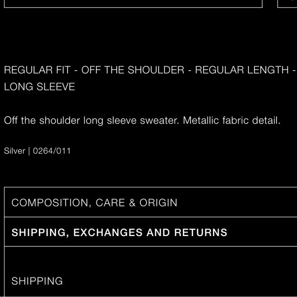 Zara exposed shoulder metallic sweater silver foil - Picture 12 of 13